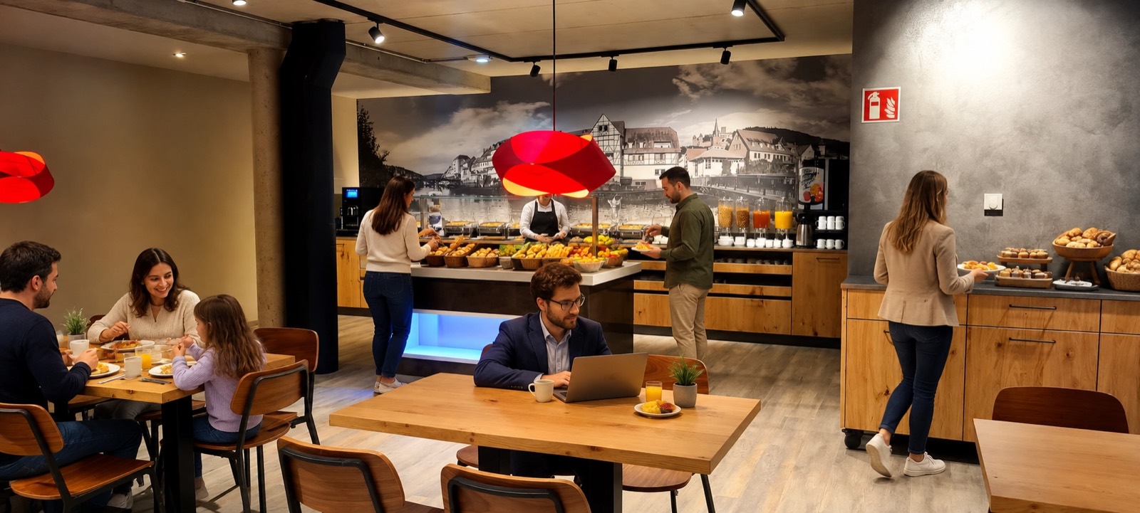 Frühstücksraum im EuroHotel Wertheim